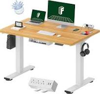 Mesa ajustável de altura elétrica Flexispot com mesa, 121,9 x 76,2 cm, mesa  ergonômica com controle de memória, mesa em pé, mesa de trabalho (moldura  ...