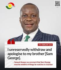 SWIPE! Samuel Abu Jinapor apologizes to Sam George. #hypemasters