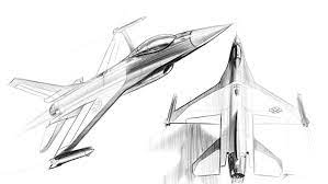 Very fun, very acrobatic, and always stays in control, no mater how slow you fly. F 16 Falcon On Behance Aircraft Sketch Drawing F16 Plane Drawing Airplane Drawing Airplane Tattoos