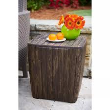 Luzon Patio Storage Table Brown Keter Target In 2020 Patio Storage Outdoor Patio Side Table Patio Side Table