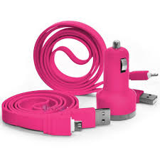 ONX3 XOLO Q1011 Hot Pink Twin Port USB ...