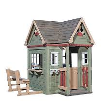 Pre Stained 100 Natural Cedar Wood Outdoor Victorian Inn Playhouse W Extras Play Houses Build A Playhouse Wood Building Kits