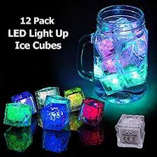 Amazon Com 12 Pcs Party Decorative Led Ice Cubes Light Multi Color Liquid Sensor Ice Cubes Light Led Glow Light Drink Ice Cube Lights Led Ice Cubes Cube Light