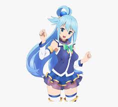 One thing that a lot of anime characters with blue hair have in common is that they have bold bangs and strong lines in their hair. Clip Art Crunchyroll Konosuba Blue Hair Anime Girl Characters Hd Png Download Kindpng