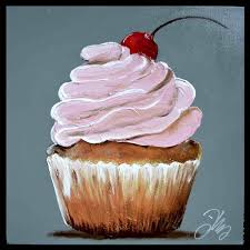 Le Cup Cake De Sophie Food Painting Cupcake Art Food Art
