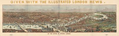 Illustrated London News (ILN), London - Bird's Eye View , 1845 | The Map House