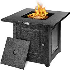 Fire bowl intended to burn wood logs only. Buy Propane Fire Pit Outdoor Companion Snan 28 Inch Auto Ignition Gas Fire Pit Table With Lid Csa Safety Certified Advanced Black Strong Steel Surface Table In Summer Pit In Winter Online