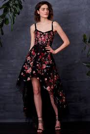 Marchesa Notte Black Red Sleeveless High Low Evening Dress Gown Poshare High Low Evening Dresses Fashion 60 Fashion