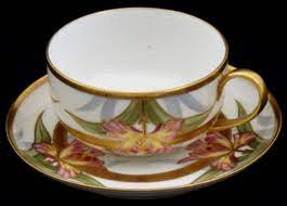 Art Nouveau B H Limoges Tea Cup Saucer Antique Tea Cups Tea Cups Tea Cup Collection