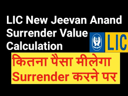 lic new jeevan anand surrender value calculation maturity calculator benefits