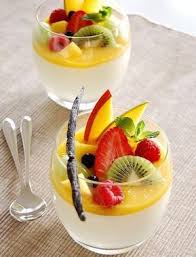 13 kuning telur 3 putih telur 1 sdt cake emulsifier 80 gr tepung terigu 40 gr susu bubuk 125 gr m. Resep Puding Buah Segar Ide Makanan Resep Puding