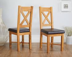 Rated 4.5 out of 5 stars 14 total votes. Grasmere Oak Dining Chair With Brown Leather Seat