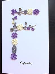 Quilling capital letters and monograms. Personalized Quilling Initial Letter Card Birthdaybaby Etsy Quilling Designs Paper Quilling Designs Paper Quilling Patterns