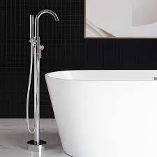 We bought it because the gorgeous waterfall faucet for our stand alone tub came from china so we could not hook it up because the threads were british ,not american and incompatible it took about a month to ship so for awhile we used the tub by having the water come through a pipe no big deal i am lucky we were able to find this on line Woodbridge F0002ch Contemporary Single Handle Floor Mount Freestanding Tub Filler Faucet With Hand Shower In Chrome Finish Amazon Com