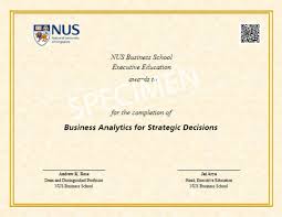 Choose from 33 english courses in malaysia. Nus Business School Business Analytics Online Certificate Course