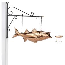 Bass Copper Hanging Wall Sculpture Home Decor Pure Products Decorative Brackets Nautical Decor