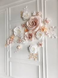 Paper Flower Backdrop Wedding Backdrop Paper Flowers Wall Etsy Paper Flower Backdrop Wedding White Paper Flowers Paper Flower Arrangements