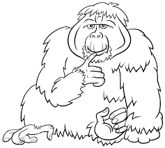 If your child loves interacting. Orangutan Ape Wild Animal Cartoon Coloring Book Page 1416983 Vector Art At Vecteezy