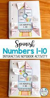 Cuaderno con actividades de verano segundo grado p. Spanish Numbers 1 10 Interactive Notebook Activity Cuadernos Interactivos Cuaderno Interactivo Actividades Escolares