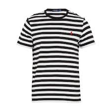Black And White Striped T Shirt Mens Polo Ralph Lauren Striped Crew Neck Cotton T Shirt 45 Liked On Polyvore Featuring Men Cotton Shirts For Men Ralph Lauren Mens Shirts Mens Cotton T Shirts