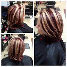 Mahogany And Blonde Brown Hair With Blonde Highlights Bob Haircut For Fine Hair Hair Styles
