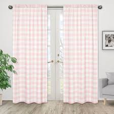 Cartoon blackout curtain for baby girls children bedroom embroidered 3d pink love heart luxury curtain living room m057d3. Buffalo Check Pink And White Window Panels Set Of 2