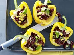 Gefullte Gelbe Paprikaschote Rezept Rezepte Lebensmittel Essen Nahrstoffreiche Rezepte