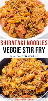 Shirataki Noodle Vegetable Stir Fry Low Carb Africa Recipe In 2020 Shirataki Noodles Stir Fry Low Carb Low Carb Noodles