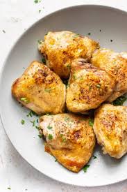 It S So Easy To Make Tender Chicken Thighs In The Oven Bone In Chicken Thighs With Crispy In 2020 Yummy Chicken Recipes Easy Baked Chicken Thighs Baked Chicken Thighs