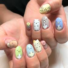 Decorate Your Nails The Kawaii Way With A Fashionable Manicure Like This The Adorable Sumikko Gurashi Will Keep Kawaii Nail Art Anime Nails Kawaii Nails