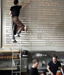 Menu Wall Restaurant Design Coffee Shop Design Cafe Design