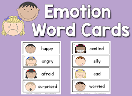 emotion word cards prekinders