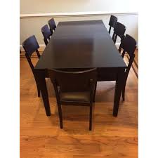 6 crate and barrel dark solid wood farmhouse dining room. Crate Barrel Madison Extension Dining Table W 8 Chairs Aptdeco