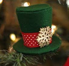 Mini Top Hat Ornament Felt Christmas Ornaments Felt Christmas Diy Christmas Ornaments