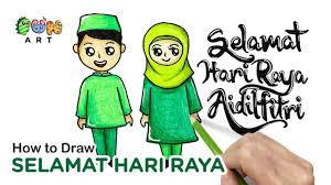 A different atmosphere is present in the. How To Draw Selamat Hari Raya Festival Very Easy Youtube