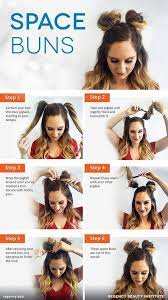 Double Bun Hair Tutorials For A Futuristic Look Bun Double Futuristic Hair Bun Double Futuri Easy Hairstyles Medium Hair Styles Thick Hair Styles