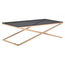 Set a designated time and place to contemplate with this modern table in action. Criss Cross Coffee Table Stainless Steel Glass Clanbay