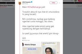 Saat tangan ku sudah mulai medarat di pinggang nya (posisi memeluknya dari belakang), aku sama sekali tak merasakan berontakan dari nya. Bikin Ngakak Ini 10 Percakapan Kocak Keluarga Di Whatsapp Hitekno Com