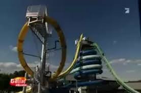 The world's first and only truly looping water slide. Germany First Looping Water Slide