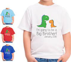 Besides good quality brands, you'll also find plenty of discounts when you shop for big brother t shirt during big sales. Personalised Big Brother T Shirt Boys Dinosaur Tshirt Announcement Top Gift Ebay