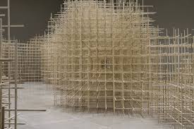 A Monumental Scaffolding Of Poplar Wood At Rice Gallery By Ben Butler Installation Art Art Gallery Butler