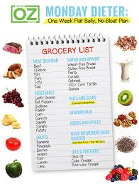 The Monday Dieter Grocery List The Dr Oz Show