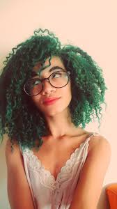Green Hair Forever Dyed Curly Hair Green Hair Curly Hair Styles