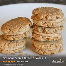 Oatmeal Peanut Butter Cookies Iii Recipe Peanut Butter Oatmeal Cookies Butter Cookies Peanut Butter Cookies
