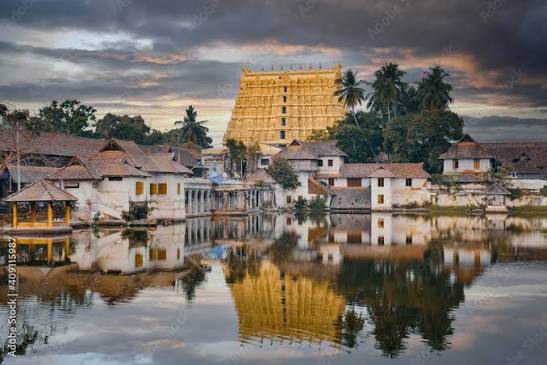 Sree Padmanabhaswamy temple at sunset, Thiruvananthapuram city, Kerala, India Stock Photo | Adobe Stock