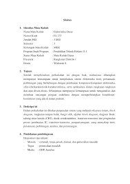 Maybe you would like to learn more about one of these? Http Silabus Upi Edu Direktori Fptk Pendidikan Teknik Elektro Semester 203 El 20233 20elektronika 20dasar Pdf