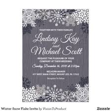 Winter Snow Flake Invite Zazzle Com Winter Wedding Invitations Classic Wedding Invitations Wedding Themes Winter