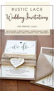 Lace Wedding Invitations Kit Burlap And Lace Marriage Invitations In 2020 Wedding Invitation Kits Invitation Kits Rustic Wedding Stationery