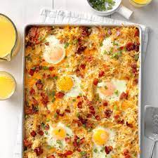 Sheet Pan Eggs And Bacon Breakfast Recipe Bacon Breakfast Sheet Pan Recipes Bacon Recipes Breakfast