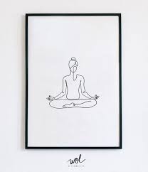 You will notice that they are from the neutral color palette so that a calm, peaceful atmosphere is created. Yoga Print Printable Line Art Yoga Abstract Art Yoga Gift Etsy Yoga Prints Yoga Drawing Yoga Art